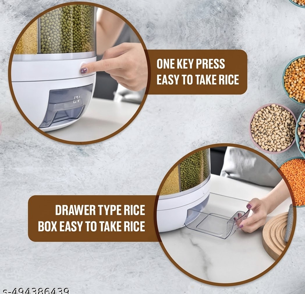 Rotatable Grain Organizer Jar