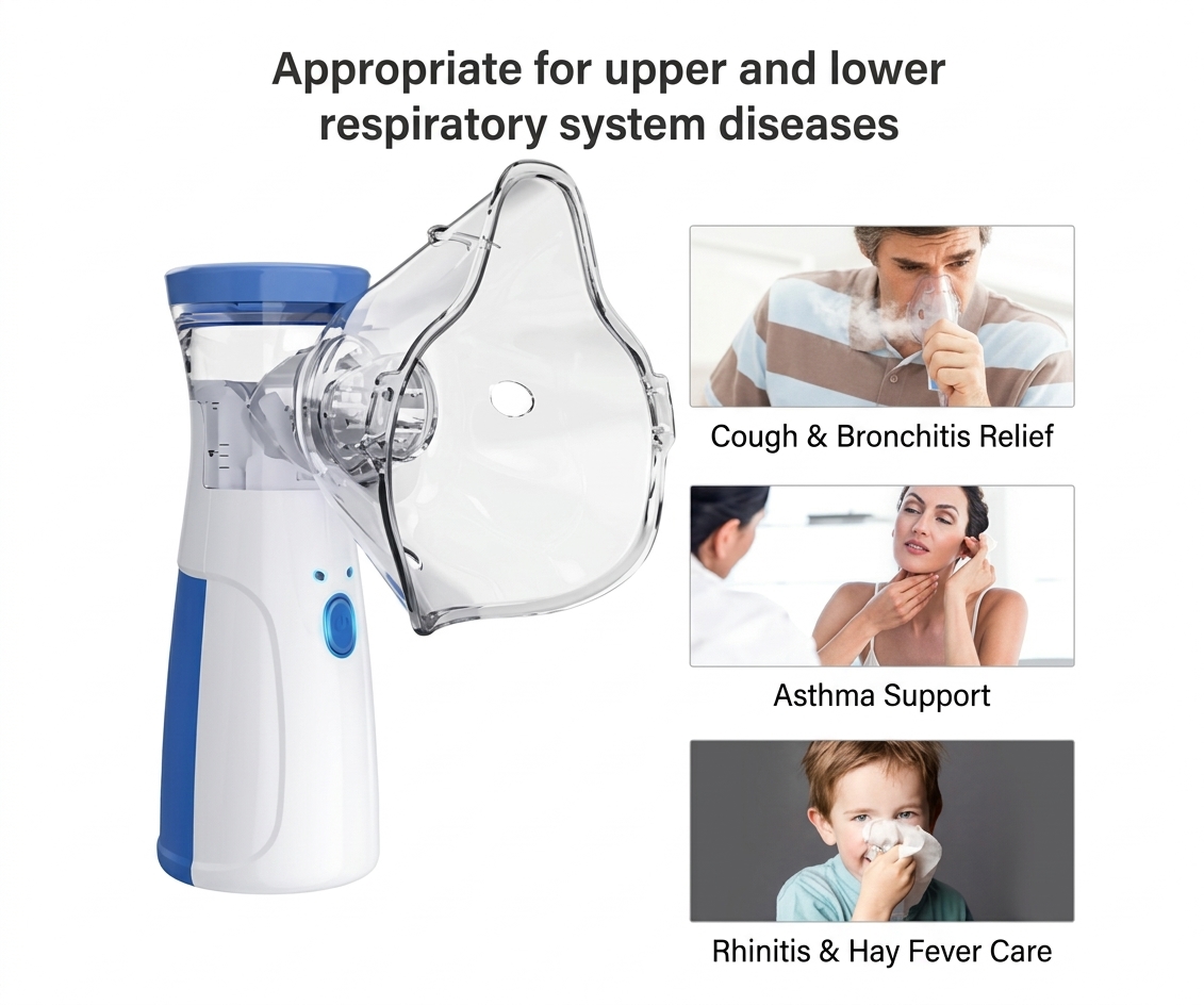 Portable Mesh Nebulizer - Battery & Plug-In | Adults, Kids