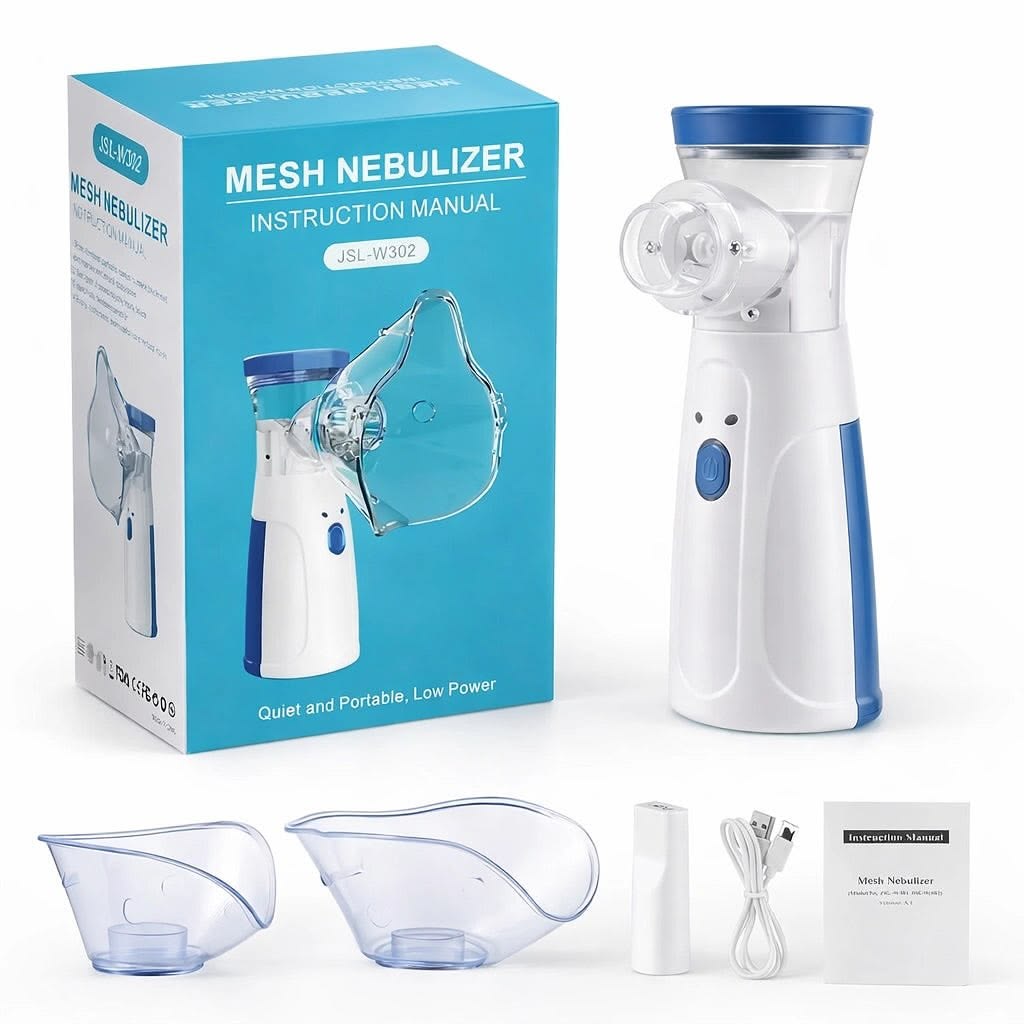 Portable Mesh Nebulizer - Battery & Plug-In | Adults, Kids