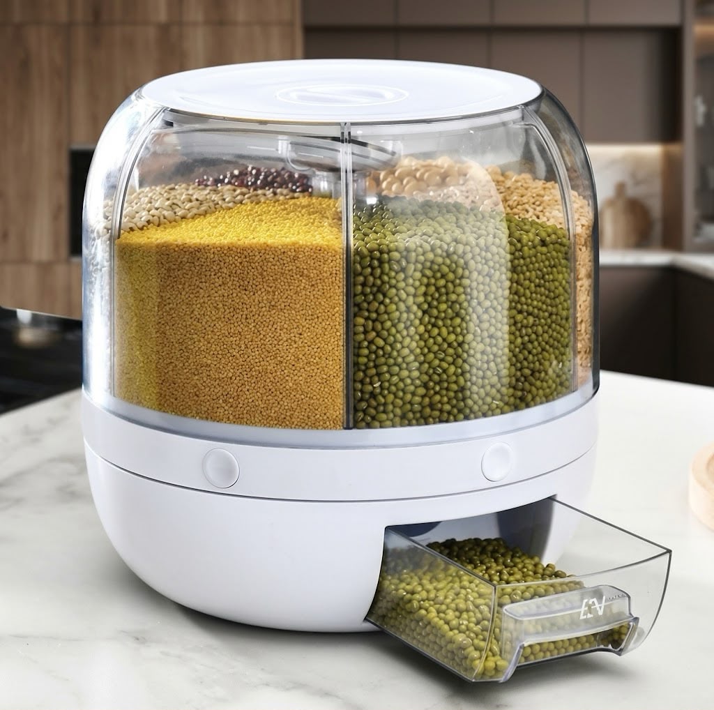 Rotatable Grain Organizer Jar